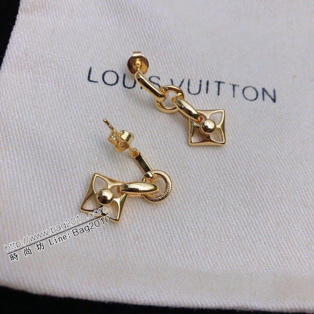 Louis Vuitton純銀飾品 路易威登菱形花形耳環 LV立體菱形耳釘耳吊  zglv1850